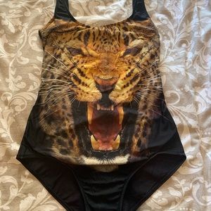 Zara tiger one piece bathing suit
